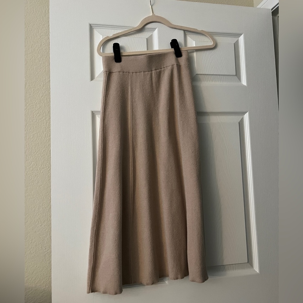 Elastic Cotton Maxi Skirt